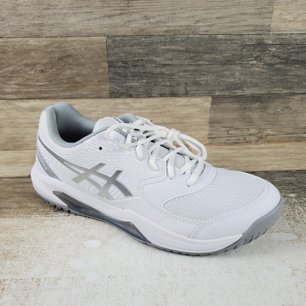 Asics Gel Dedicate 8 Womens Shoes Sz 10 Running White Pale Blue Lace Up Sneaker